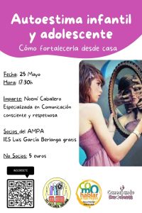 CARTEL TALLER AUTOESTIMA INFANTIL Y ADOLESCENTE