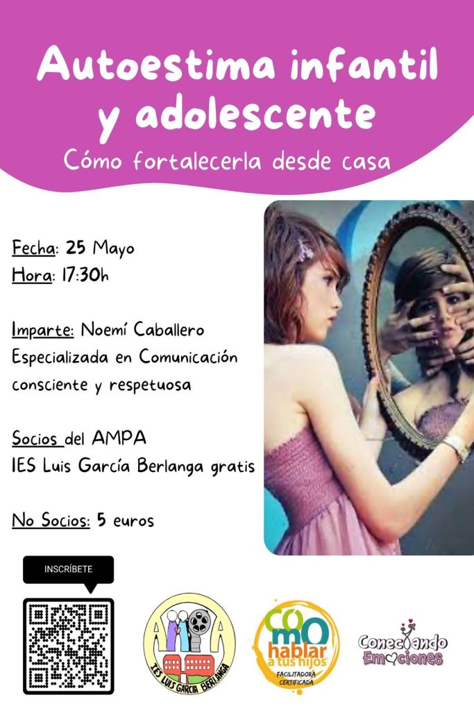 CARTEL TALLER AUTOESTIMA INFANTIL Y ADOLESCENTE