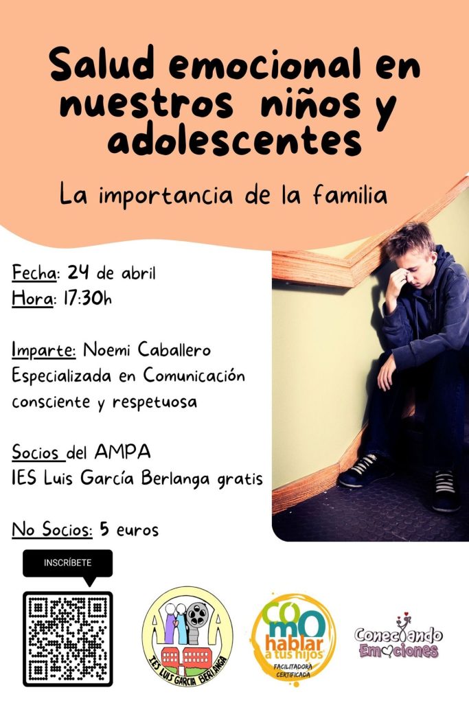 CARTEL TALLER SALUD EMOCIONAL DE NUESTROS NIÑOS Y ADOLESCENTES