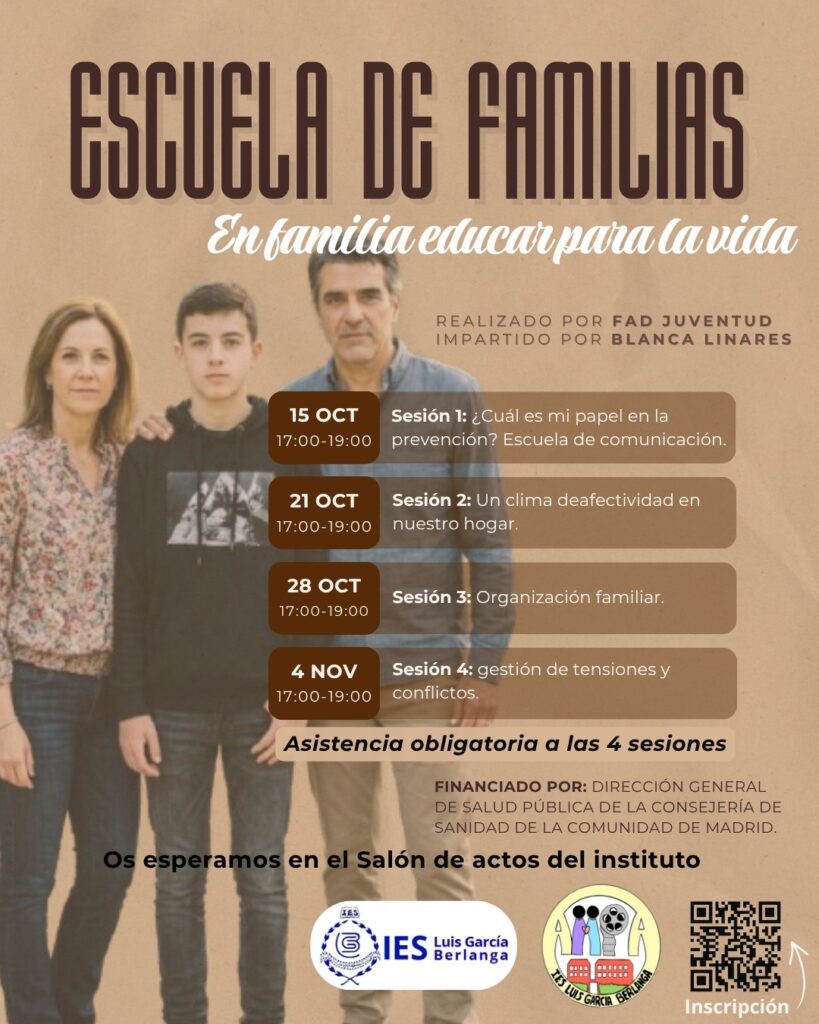 CARTEL TALLERES ESCUELA DE FAMILIAS